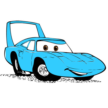 cars colouring page online